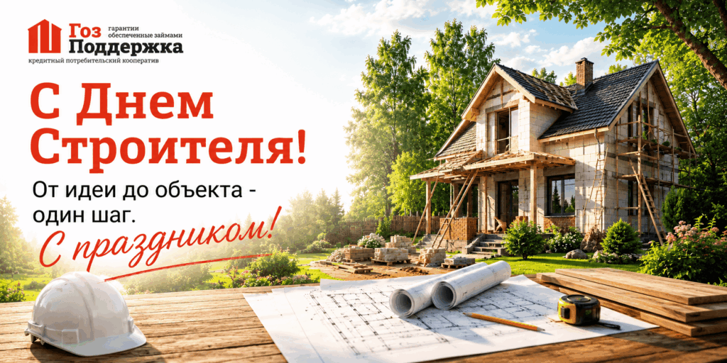 КПК "ГозПоддержка" поздравляет С днем строителя!